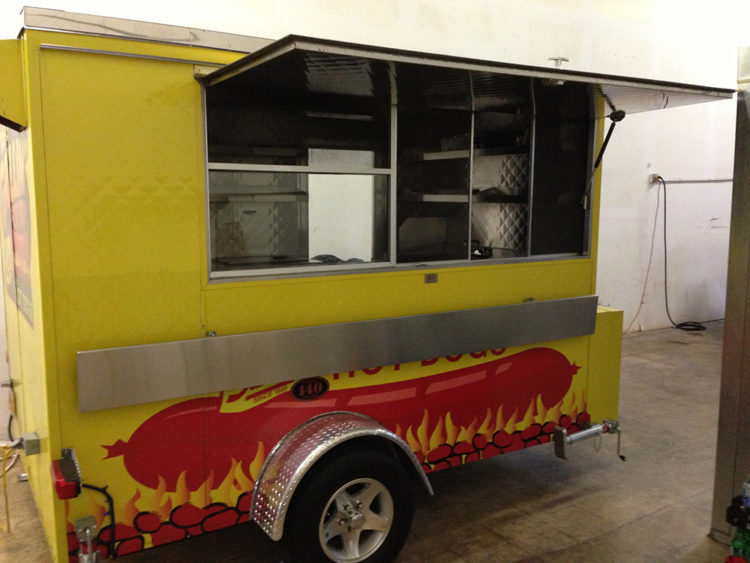 Customized hot dog trailer